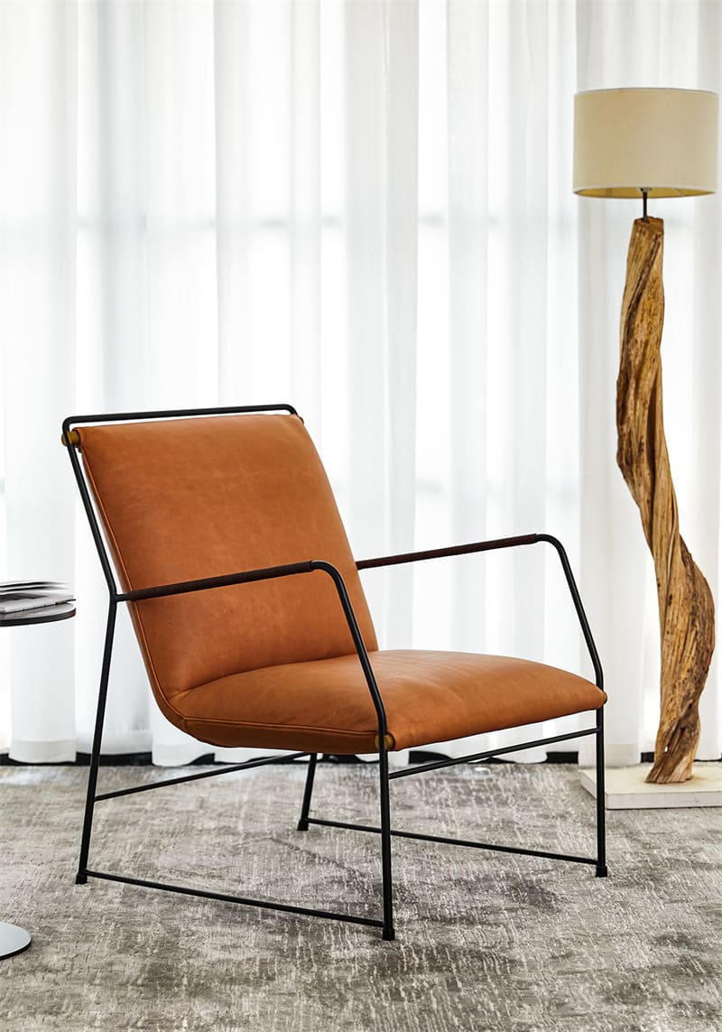 Mid Century Leather Lounge Chair10