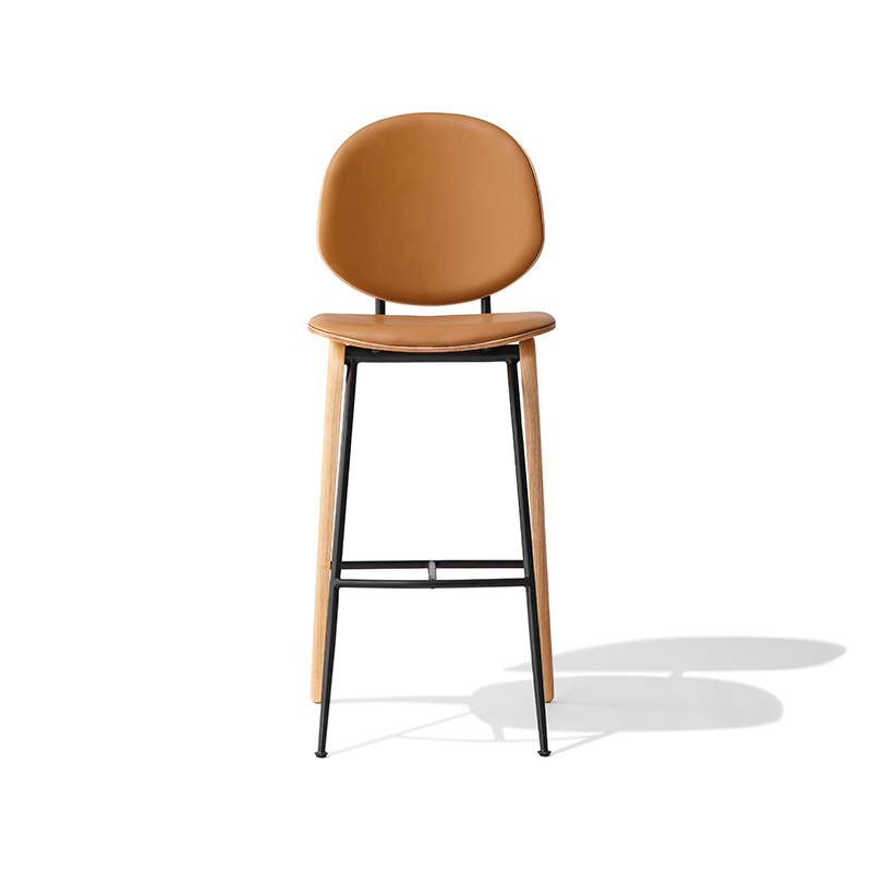 custom restaurant bar stool with solid wood back legs
