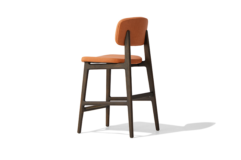 Café Mcm Bar Stool Solidwood With Upholstery (Solid Wood + Upholstery) mcm bar stool