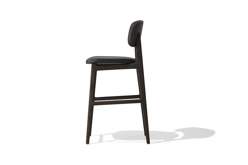 Café Mcm Bar Stool Solidwood With Upholstery (Solid Wood + Upholstery) mcm bar stool
