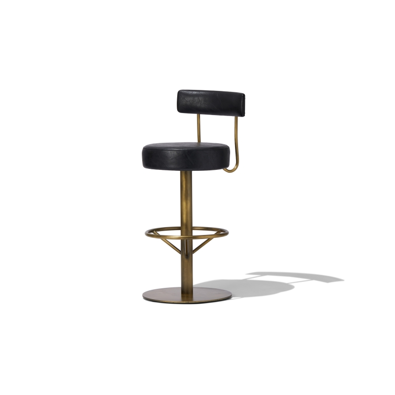 5 Low-Back Leather Counter Stool