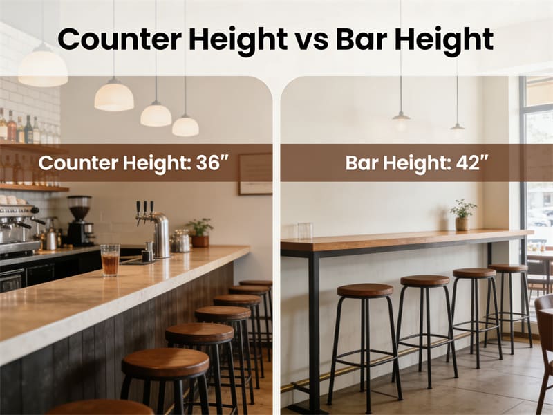 Thekenhöhe vs. Barhöhe - was ist das Beste für Cafés? Thekenhöhe vs. Barhöhe1