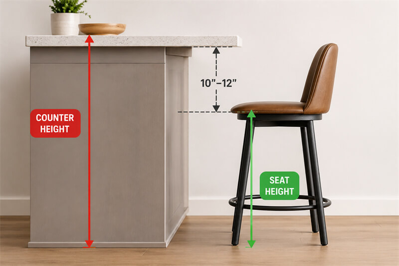 how to measure bar stool height from floor to counter1