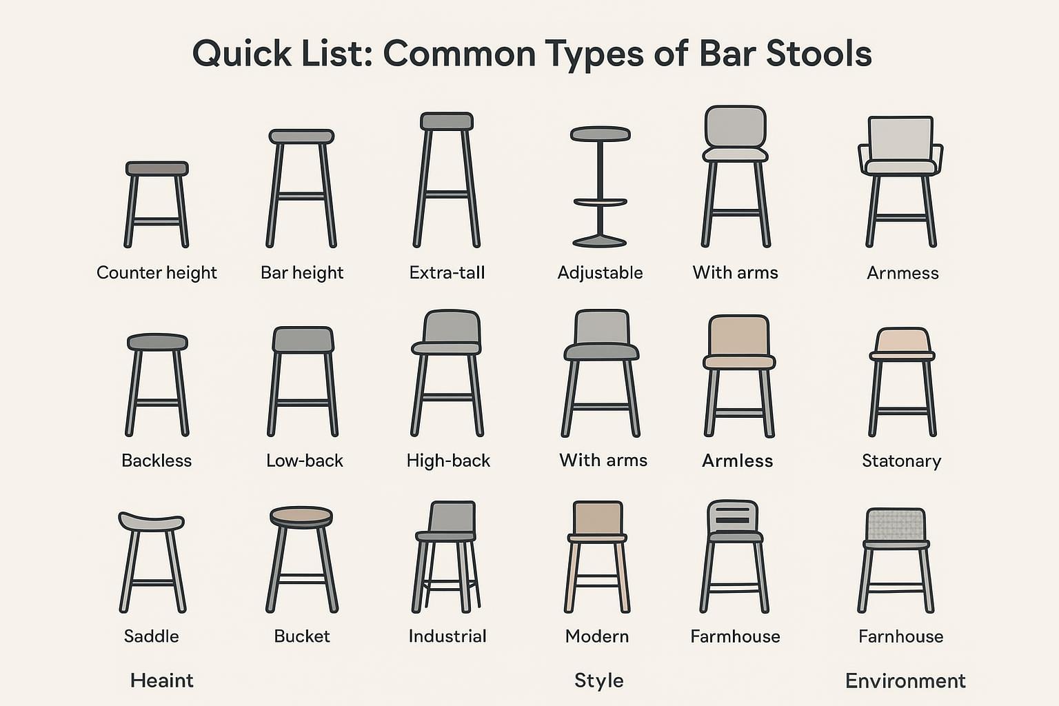 Common Types of Bar Stools