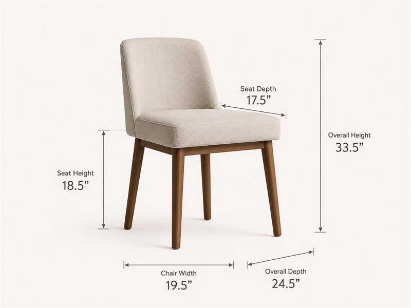 Types of Chairs: 40+ Chair Styles and How to Choose the Right One chair measurements seat height seat depth width and overall depth9