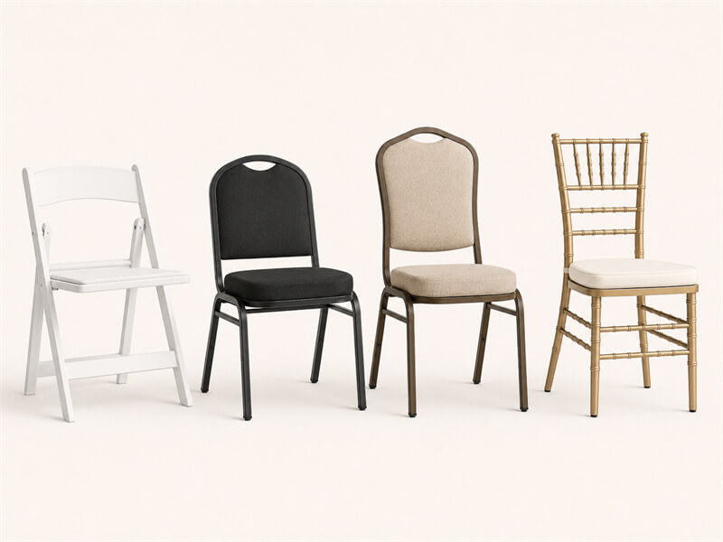 Types of Chairs: 40+ Chair Styles and How to Choose the Right One event chair types folding stackable banquet and Chiavari chairs8
