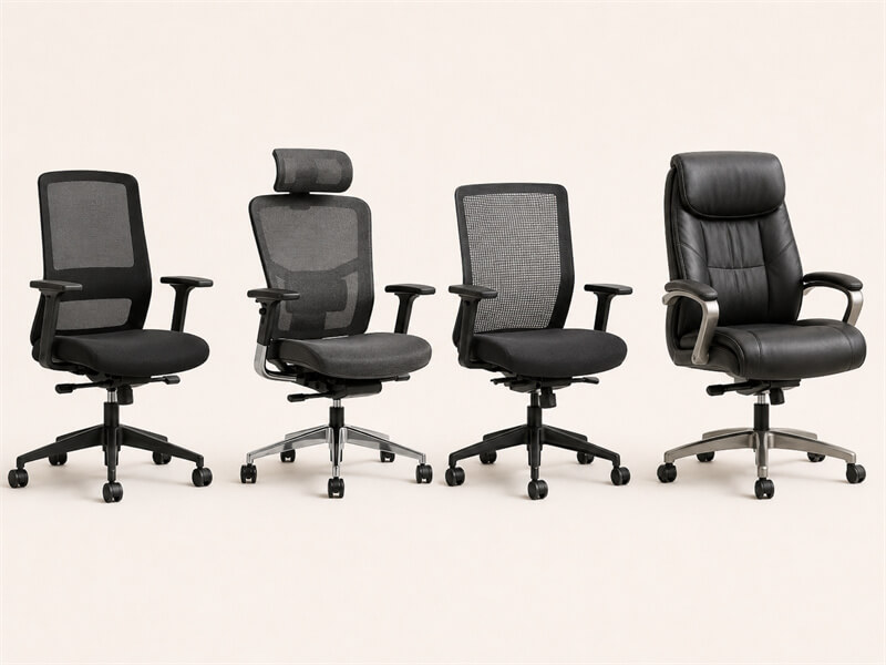 Types of Chairs: 40+ Chair Styles and How to Choose the Right One office chair types including task ergonomic mesh and executive chairs6