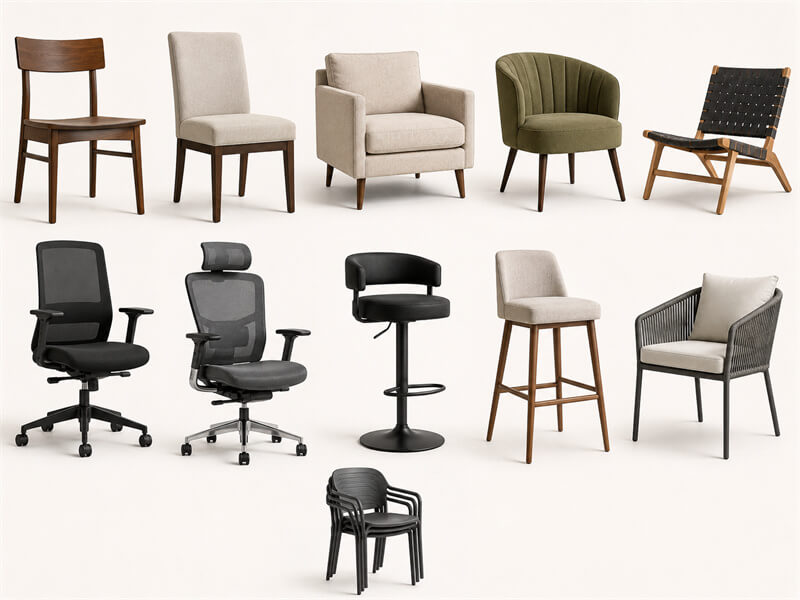 Types of Chairs: 40+ Chair Styles and How to Choose the Right One types of chairs for home and commercial spaces1