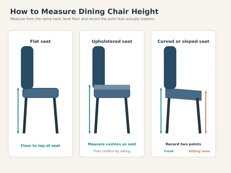 Dining Chair Height: Standard Seat Height, Table Fit, and How to Measure Dining Chair Height