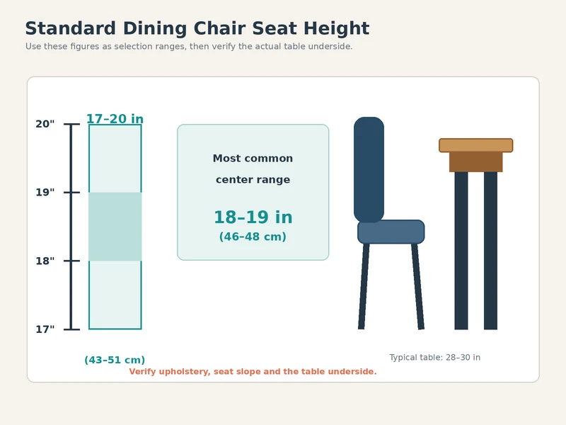 Dining Chair Height: Standard Seat Height, Table Fit, and How to Measure Dining Chair Height
