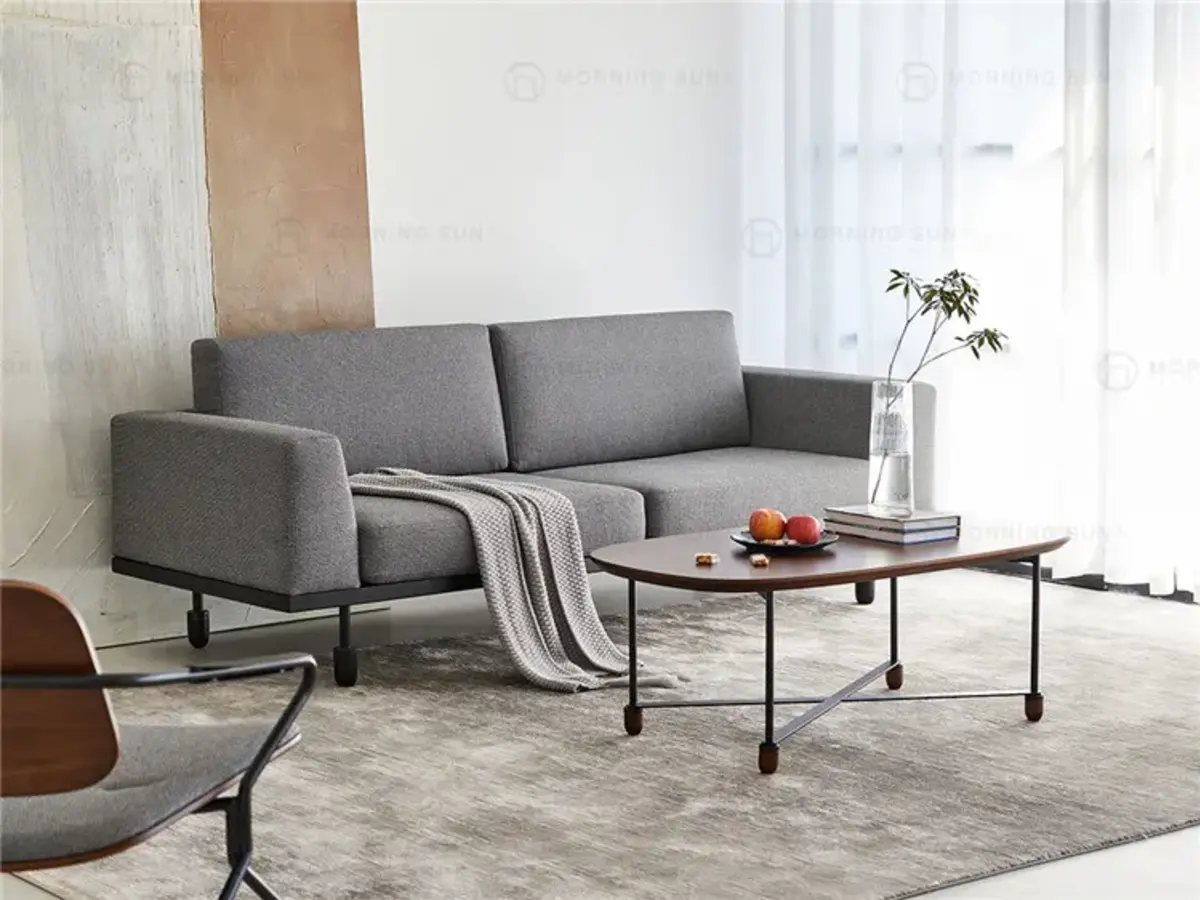 Oval lounge coffee table in sofa seating area