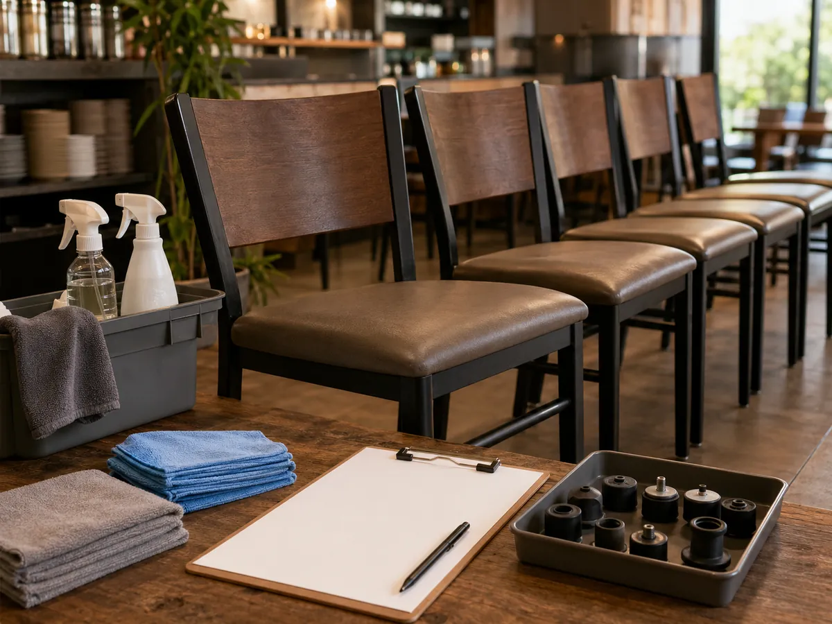 Commercial restaurant chair maintenance SOP preparation