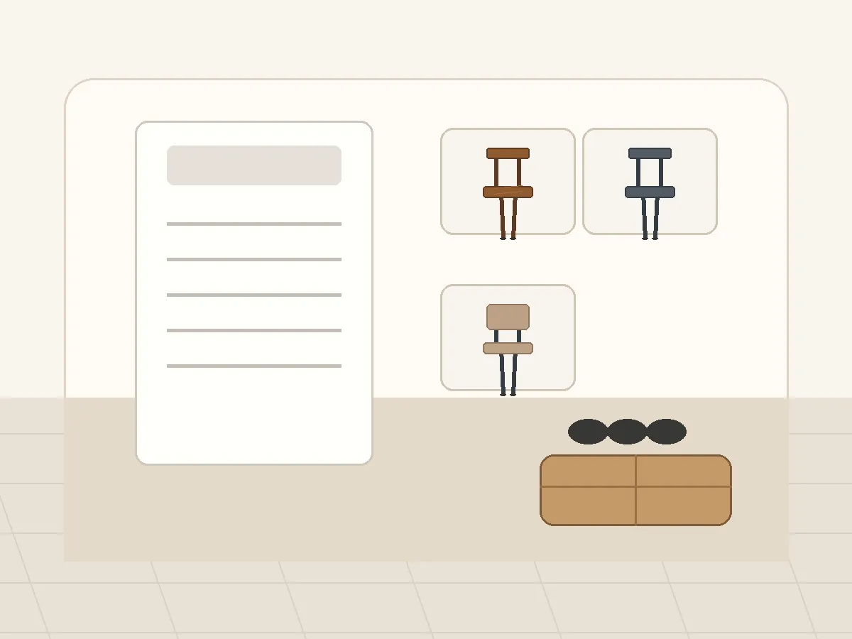 Liste de contrôle pour l'achat de chaises de restaurant visant à prévenir les oscillations
