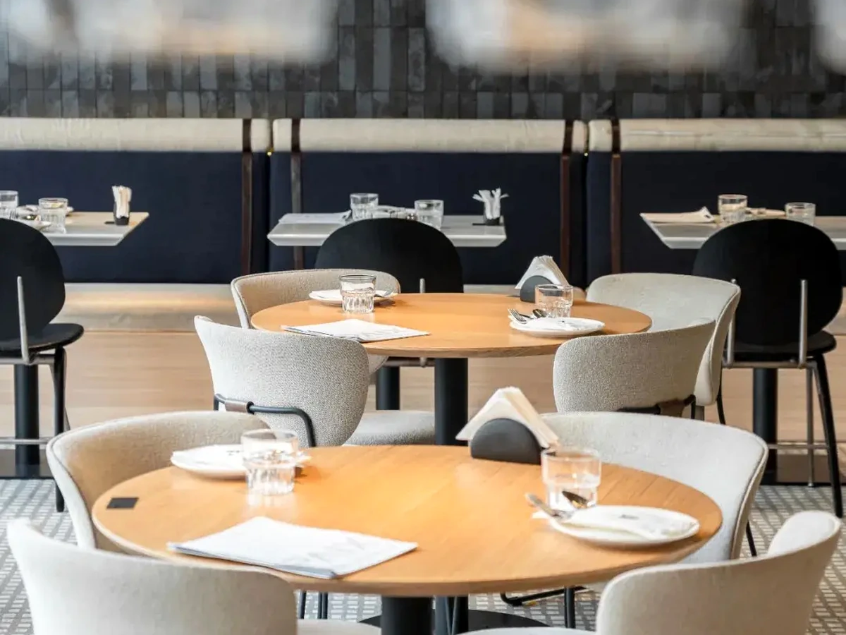 CB190 curved back dining chairs shown in an indoor commercial dining setting