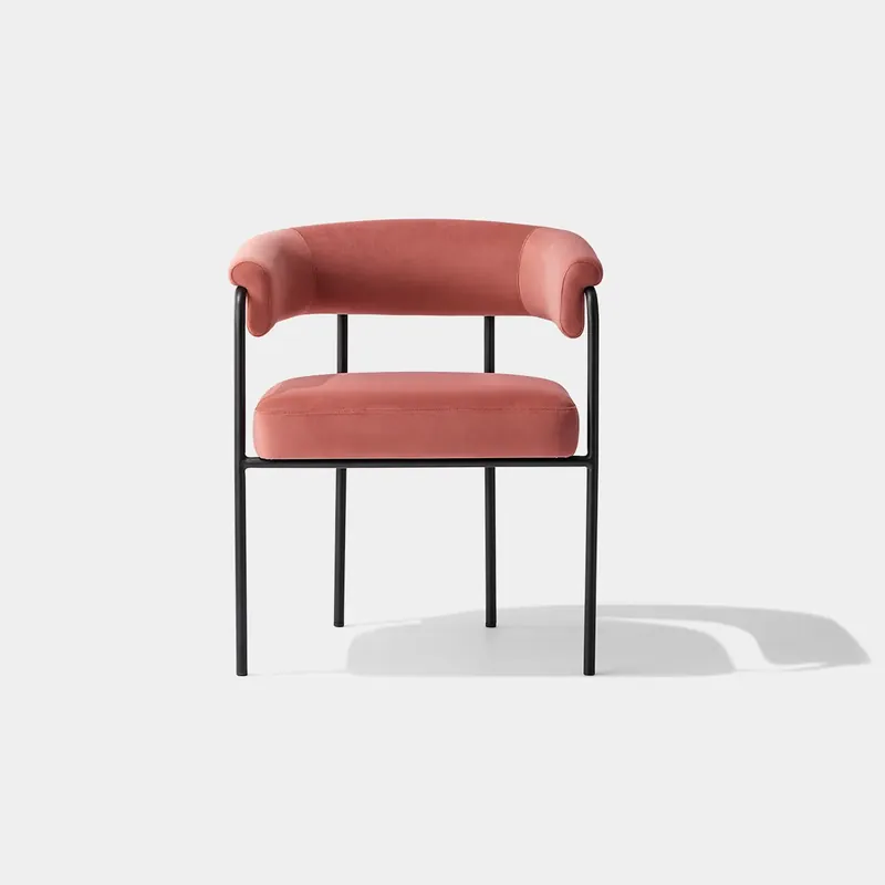 Home dc f42 dusty pink upholstered dining armchair main