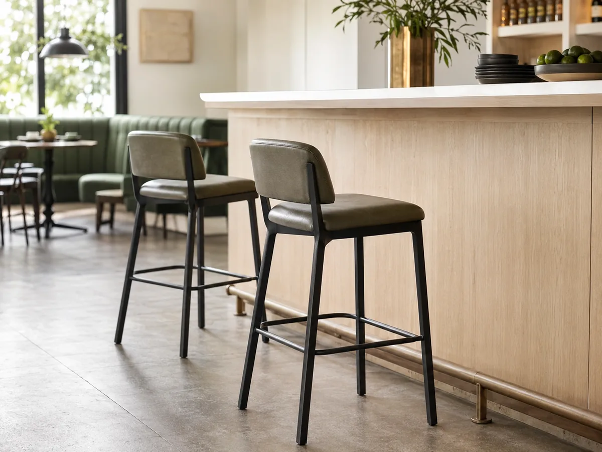 low back bar stool for cafe and restaurant counter seating