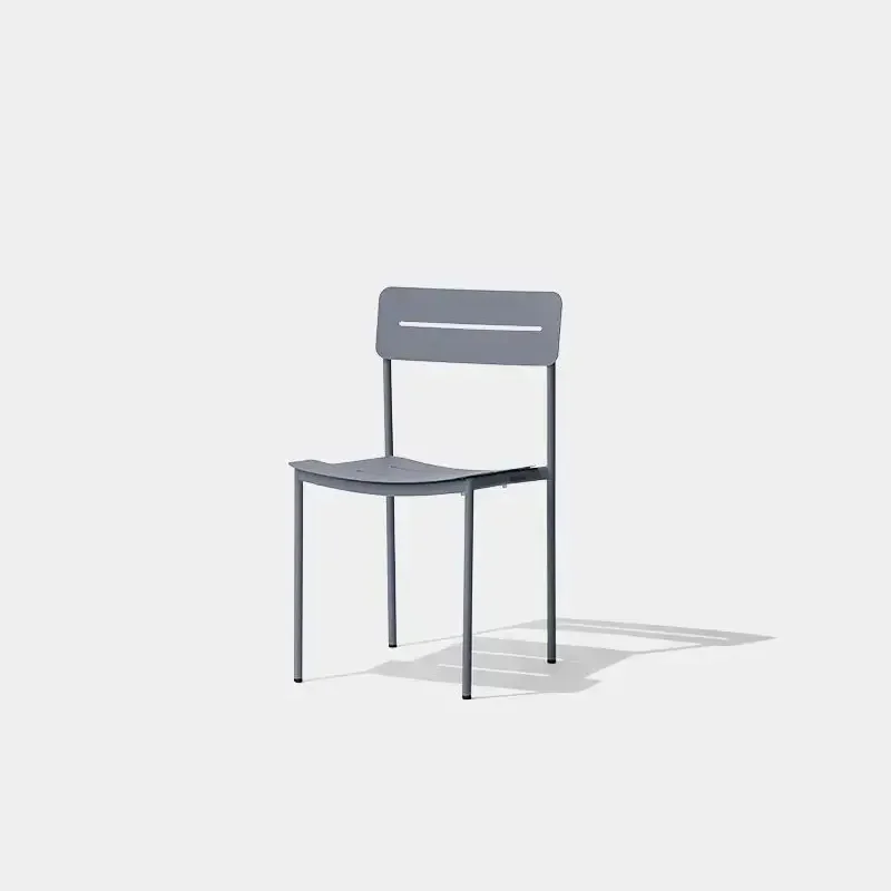 MD308 Gray Metal Dining Chair for Commercial Dining