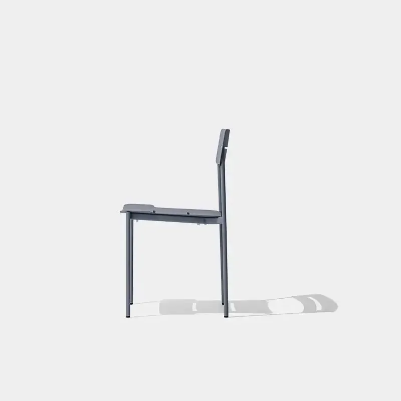 Side profile of the MD308 armless metal dining chair