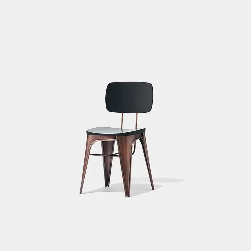 NERO21 Black Plywood Metal Dining Chair