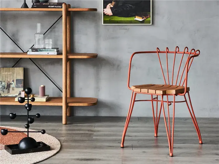 TF524 terracotta dining chair in a warm contemporary interior