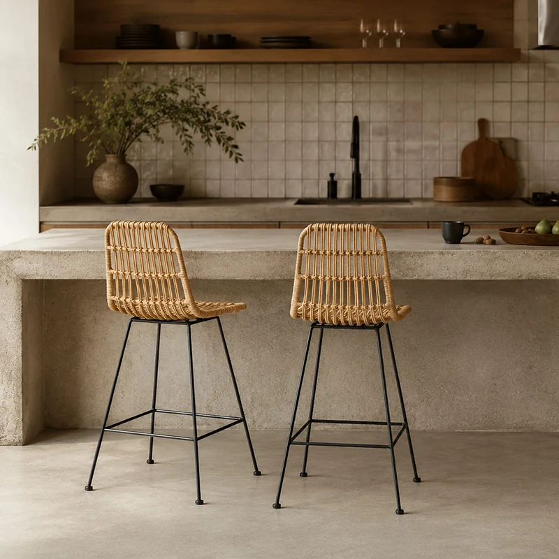 01 outdoor rope weave bar stool wholesale