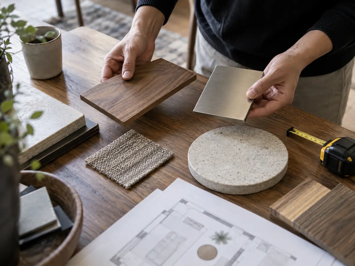 12 ideas de mesas de centro para hoteles, cafeterías y zonas lounge profesionales Revisión de muestras de materiales y acabados para mesas de centro destinadas a un proyecto de mobiliario comercial