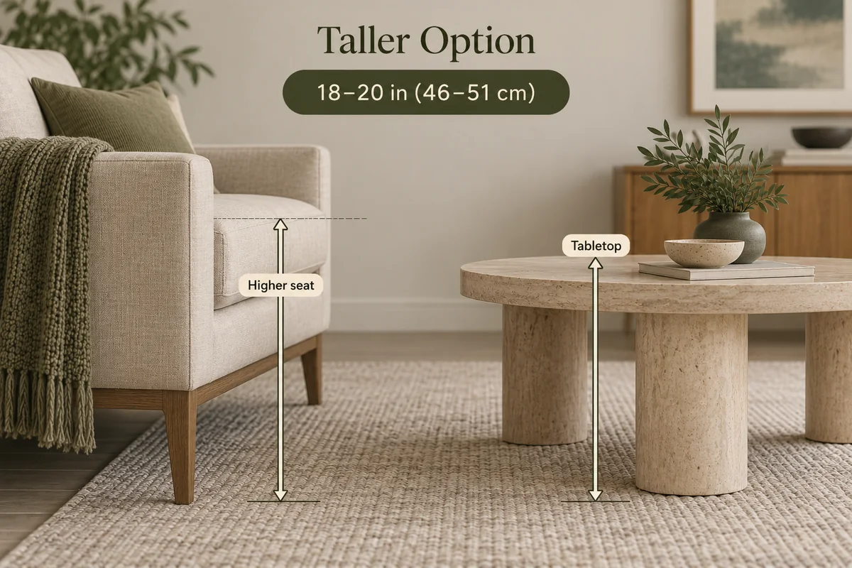 altura estándar de mesa de centro – opción alta de 18 a 20 pulgadas 20260909 c3